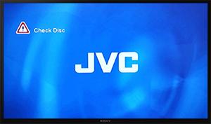 DVD error message from JVC
